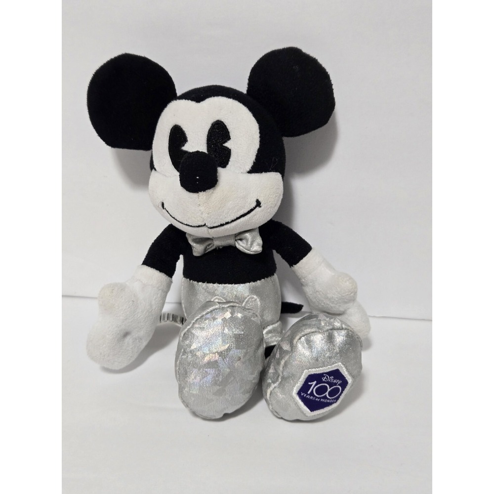Disney‎ 100th Anniversary Mickey Mouse Small Plush Platinum Collectible